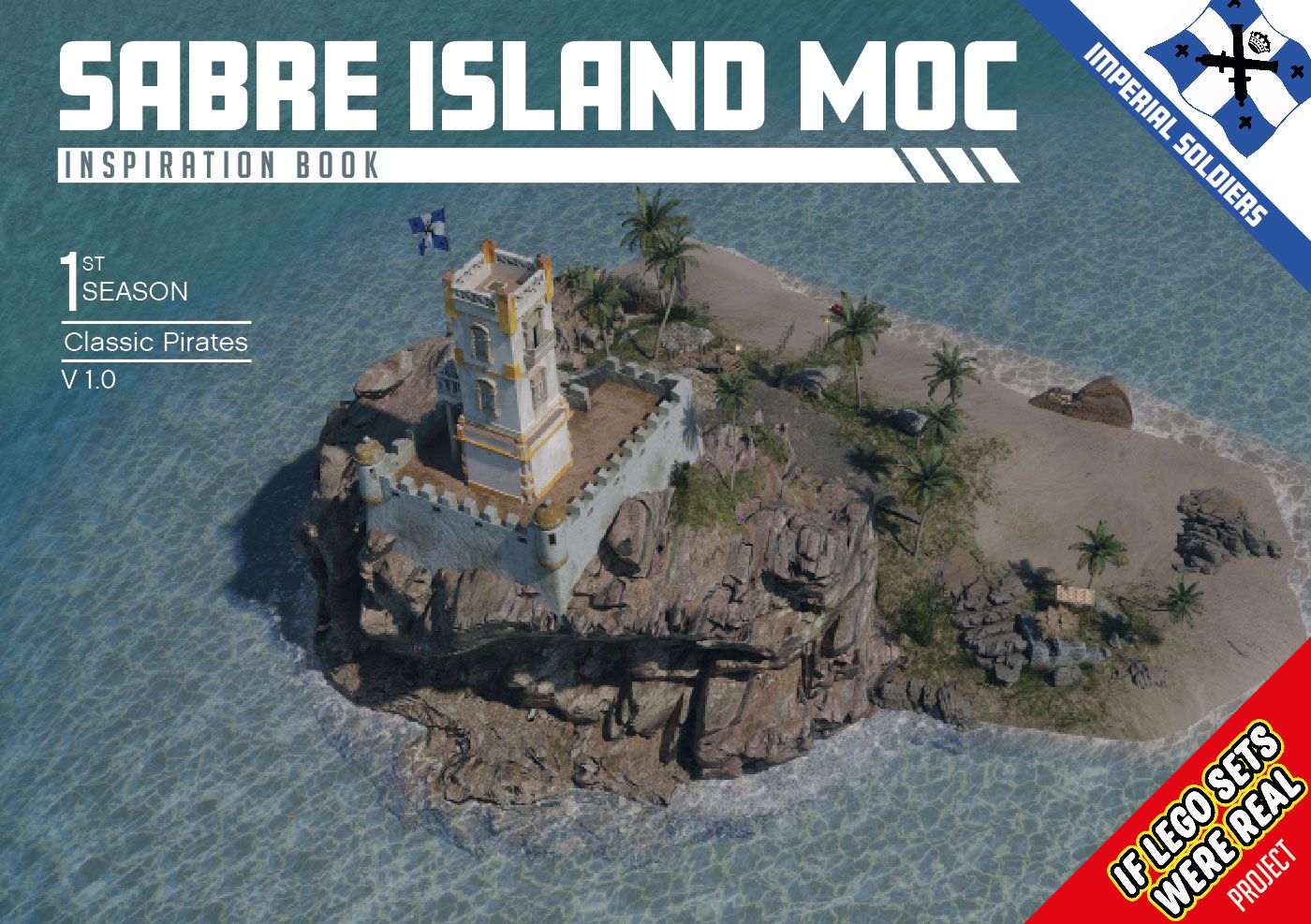 Volume che raccoglie immagini e riferimenti per la realizzazione di una MOC della Lego Sabre Island